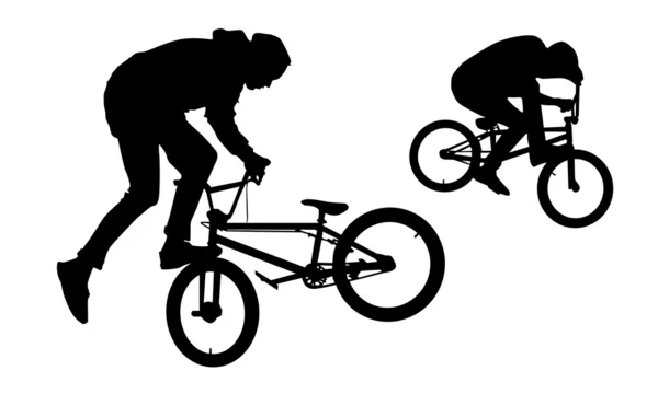 BMX bisiklet silüetler, yeteneklilik, bunny hop
