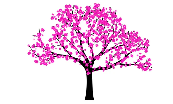 Δέντρο λουλούδια — Διανυσματικό Αρχείο
