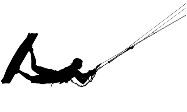 Wakeboard silhouet — Stockvector