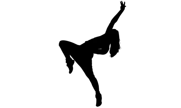 Silhouette danza — Vettoriale Stock