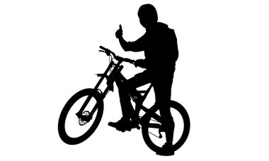 Action bike silhouettes clipart