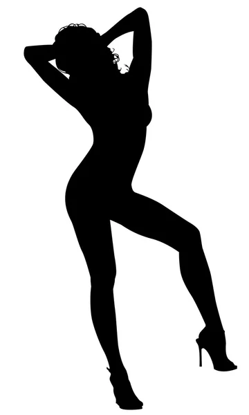 Sexy Woman Silhouette — Stock Vector