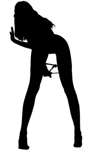 Sexy Woman Silhouette — Stock Vector