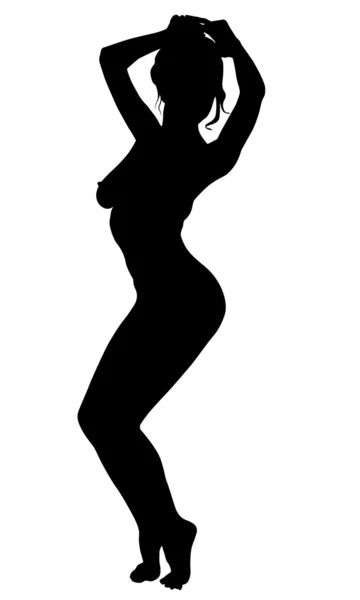 Sexy vrouw silhouet — Stockvector