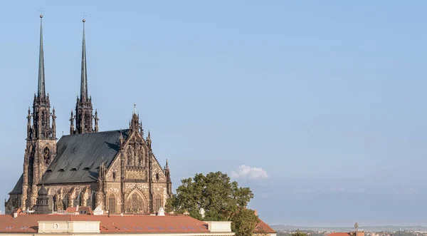Hermosa Arquitectura Antigua Petrov Catedral San Pedro Pablo Ciudad Brno — Foto de Stock