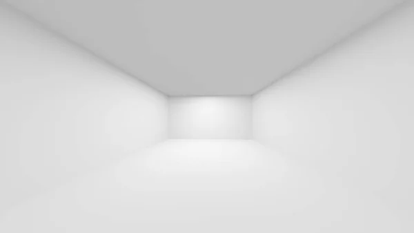Minimalist White Empty Room Render White Room Perspective Modern Clean — Fotografia de Stock