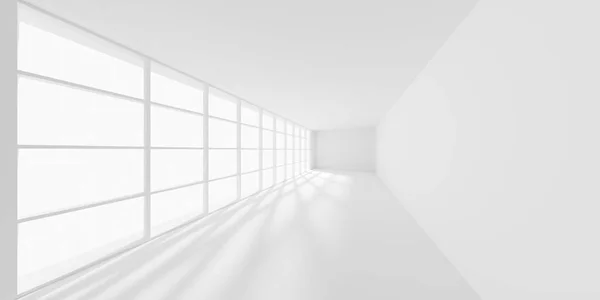 Conceito Interior Abstrato Construção Corporativa Hipnótica Conceito Edifício Branco Modelo — Fotografia de Stock