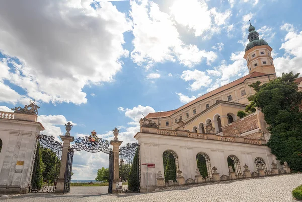 Castillo Mikulov República Checa Región Vinícola Moravia Panorama — Foto de Stock