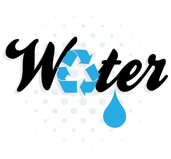 Ochrona wody i recyklingu grafiki — Zdjęcie stockowe