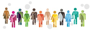 A human diversity concept illustration clipart