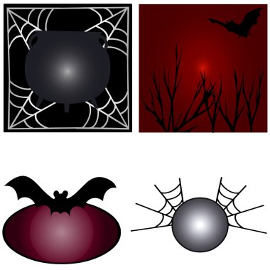 A set of Halloween graphics clipart