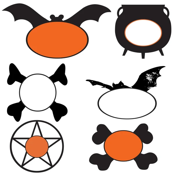 A set of halloween graphics with blank space. — Stock Vector
