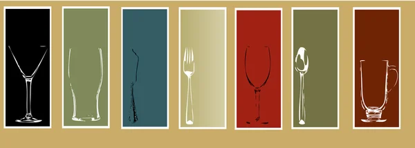 bistro ya da et lokantası bir kavram için menü şablonları kümesi