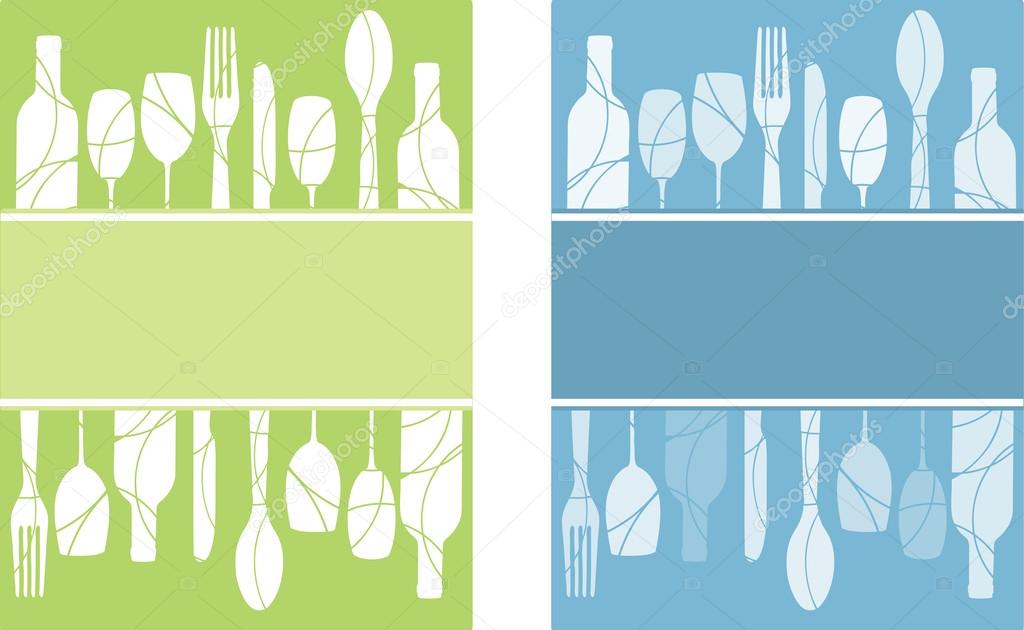 A pair of menu, advertisment or flyer backgrounds