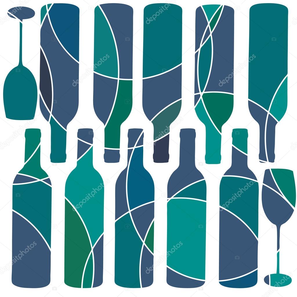 Retro style wine glass background