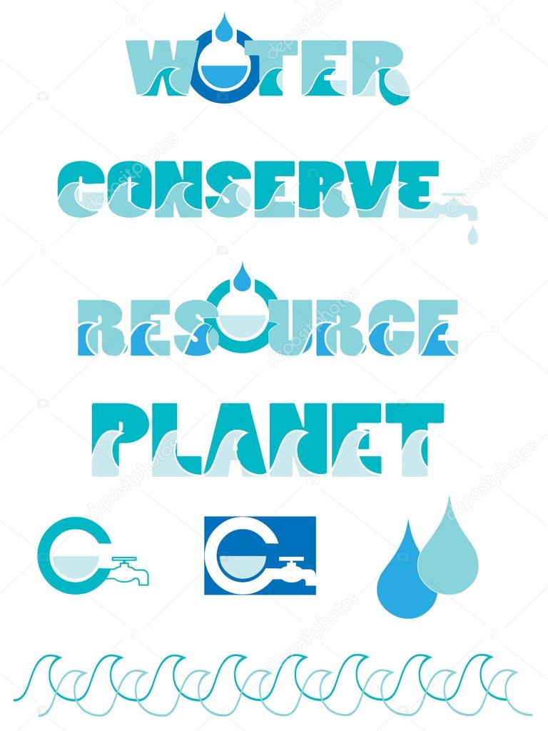 Water conservation graphics