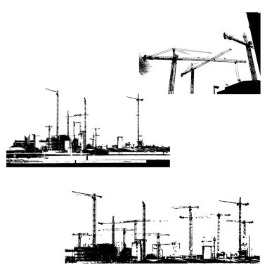 bir grunge tarzı arka plan featuring vinç