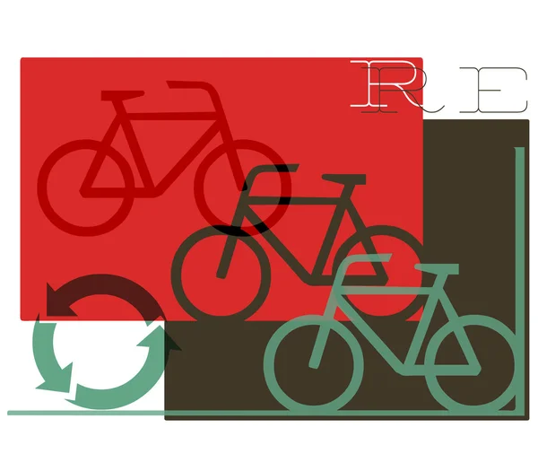 Een abstracte recycling fietsen afbeelding — Stockfoto