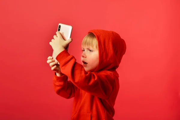 Preschooler Kid Child Toddler Play Game Phone Leisure Concept Modern — Stock fotografie