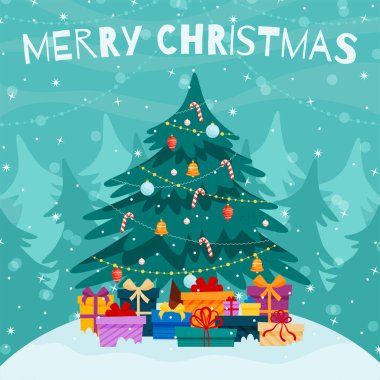 Mutlu Noeller tebrik kartı konsepti. 