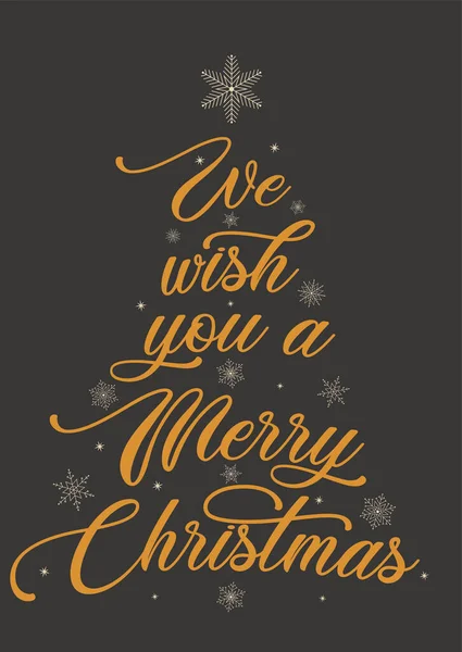 Nous Vous Souhaitons Une Joyeuse Carte Vœux Noël — Image vectorielle