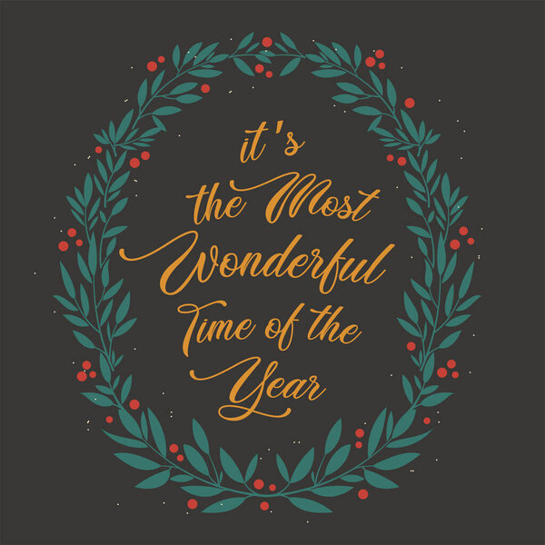 Most wonderful time Christmas greeting card