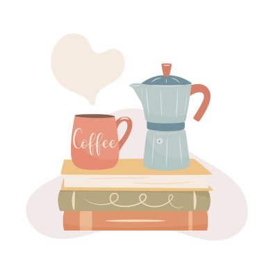 Merhaba güz konsepti. Kitap okumak ve kahve içmek için rahat bir zaman..