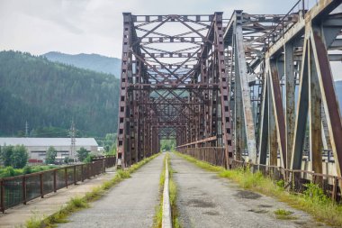 Cheryomushki köyündeki eski yol köprüsü, hakassia