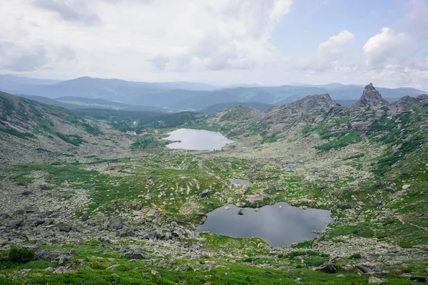 Hermoso Lago Montaña Parque Natural Ergaki — Foto de Stock