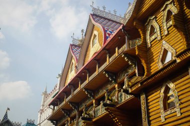 Izmailovsky Kremlin Moskova 'daki eski güzel Rus mimarisi. Rusya