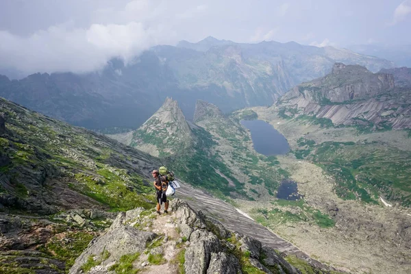 Natural Park Ergaki Rusia Juli 2019 Pengembara Alam Pegunungan — Stok Foto