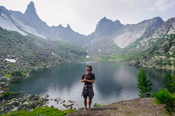Natural Park Ergaki Rusia Juli 2019 Pengembara Alam Pegunungan — Stok Foto