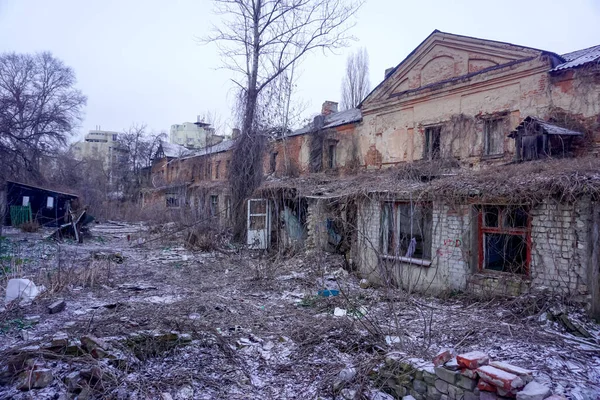 Воронеж Росія Березня 2020 Старий Покинутий Будинок Місті — стокове фото