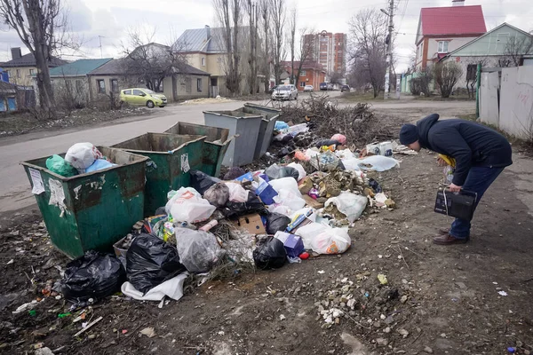 Woroneż Rosja Marca 2020 Wiele Śmieci Kupie Śmieci — Zdjęcie stockowe