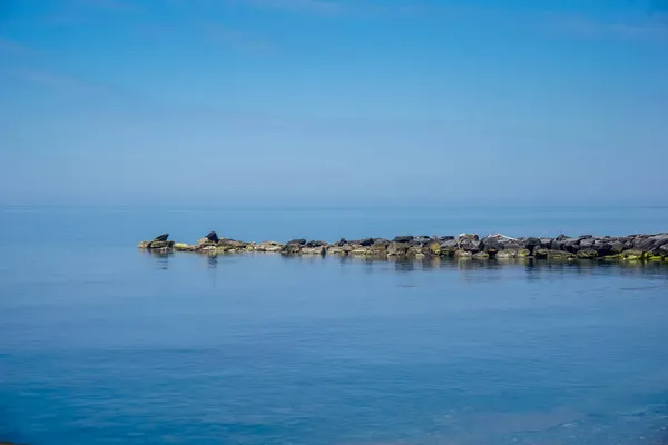 Piękne Wybrzeże Molo Nad Morzem Czarnym — Zdjęcie stockowe