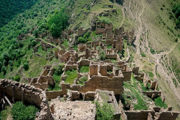 Ruiny Starożytnej Wioski Gamsutl Republice Dagestan — Zdjęcie stockowe