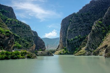 Gunib rezervuarı ve Dağıstan cumhuriyetindeki sarp kayalıklar, Rusya