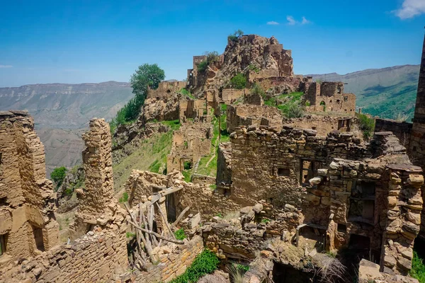 Руины Древнего Села Гамсутль Дагестане — стоковое фото