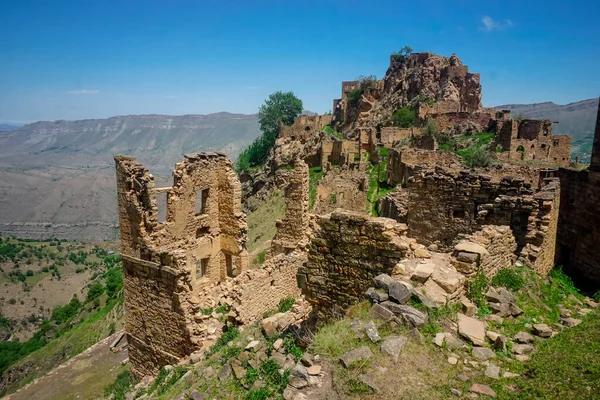 Руины Древнего Села Гамсутль Дагестане — стоковое фото