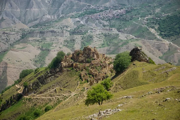 Desa Kuno Gamsutl Dari Atas — Stok Foto
