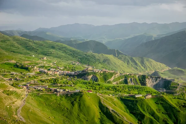 Pintoresco Paisaje Las Montañas Pueblo Chokh Daguestán — Foto de Stock