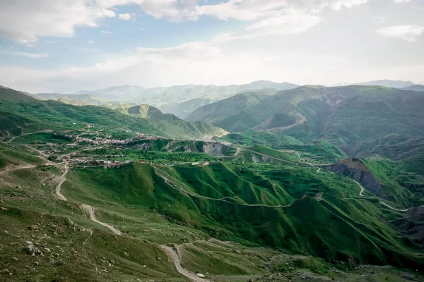 Pintoresco Paisaje Las Montañas Pueblo Chokh Daguestán — Foto de Stock