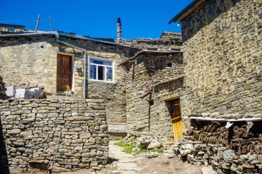 Dağıstan 'daki antik Richa köyünün mimarisi ve sokakları