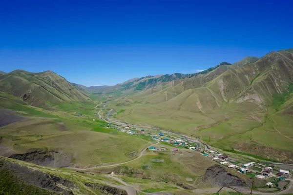 Vista Aldeia Richa Das Montanhas Daguestão — Fotografia de Stock