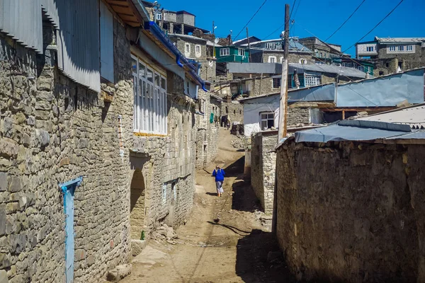 Dağıstan 'daki antik Richa köyünün mimarisi ve sokakları