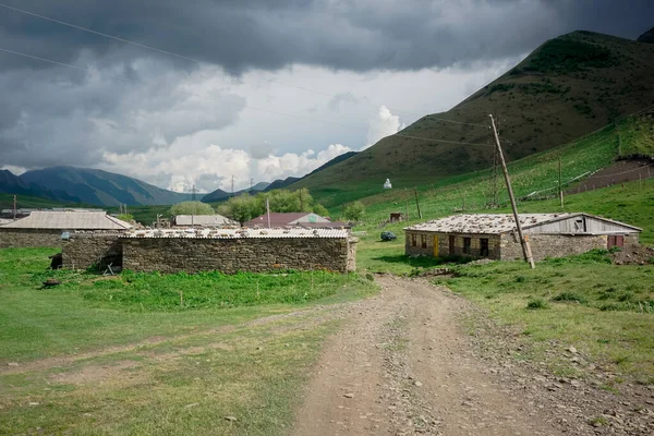 Architektura Krajobraz Starożytnej Wioski Chirag Dagestan Zdjęcie Stockowe