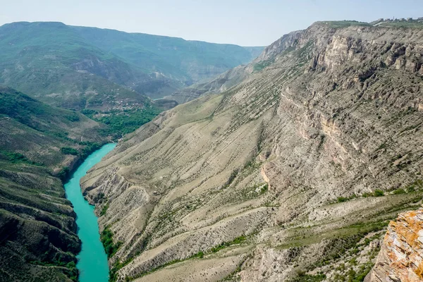 Pintoresco Paisaje Del Cañón Sulak República Daguestán Rusia —  Fotos de Stock