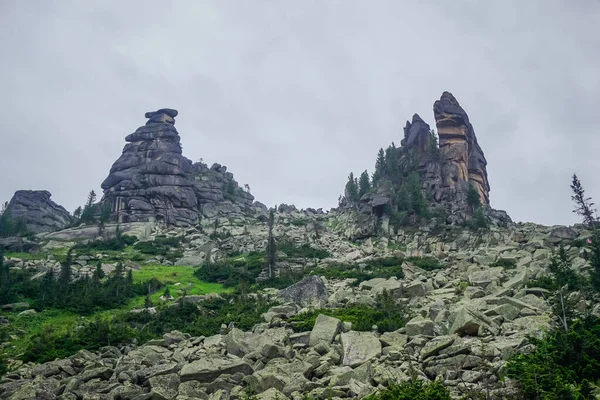 Крепость Эргакийском Заповеднике Горах Саян Сибирь Россия — стоковое фото