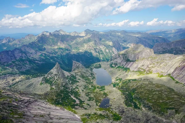 Hermosas Rocas Montañas Reserva Natural Ergaki Rusia — Foto de Stock
