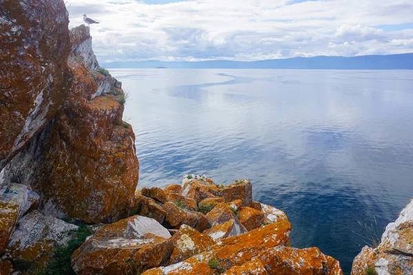 Hermosa Costa Isla Olkhon Lago Baikal Siberia — Foto de Stock